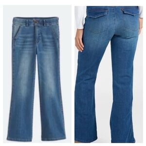 Democracy Ab Solution Skyrise Double Side Seam Trouser Boot Cut Jean Size 6